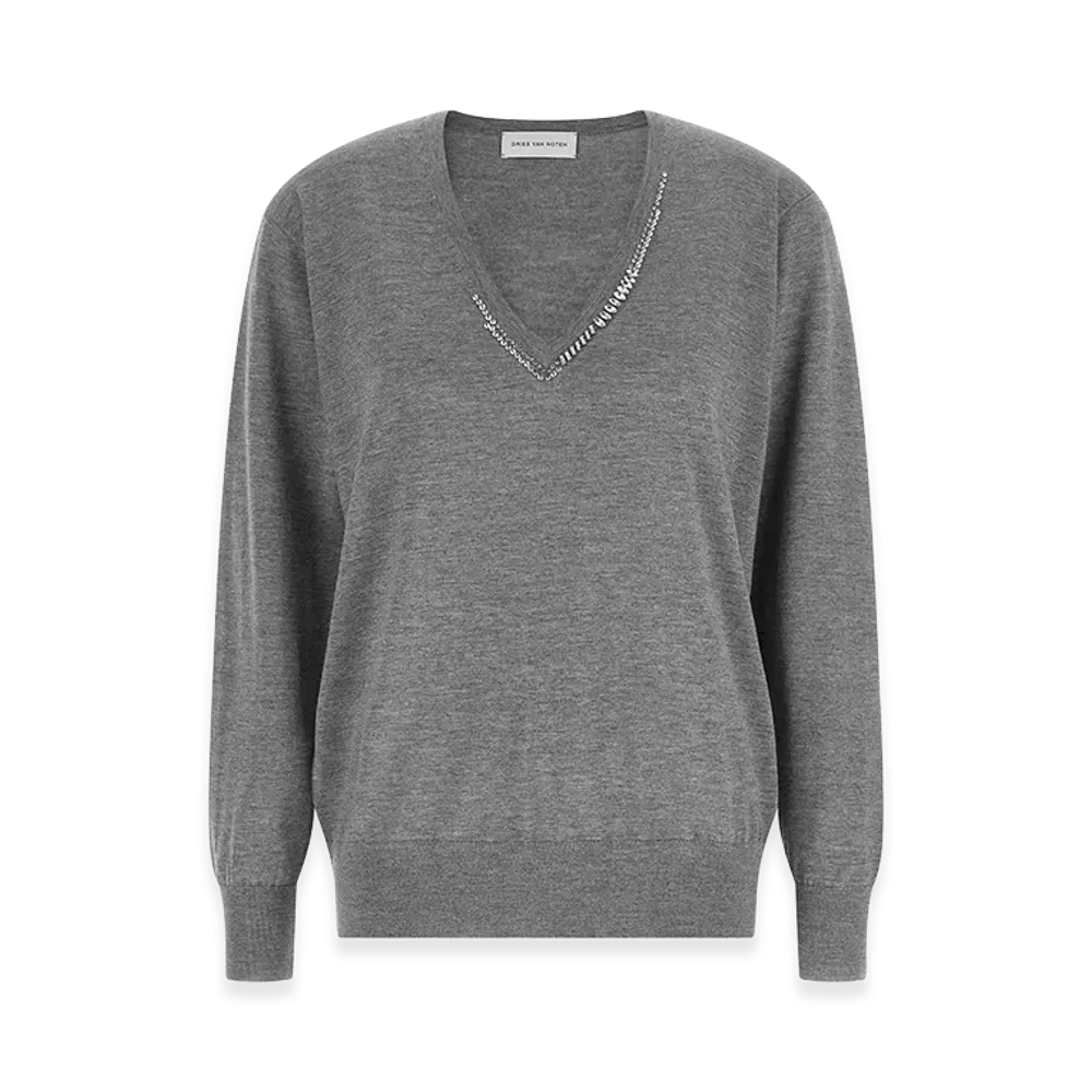 DRIES VAN NOTEN Women's 'Tuomas' Sweater "Gray"