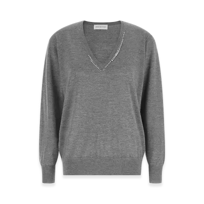 DRIES VAN NOTEN Women's 'Tuomas' Sweater "Gray"