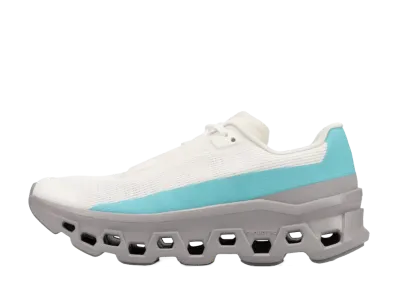 On Women's Cloudmonster Void "White/Aquamarine"