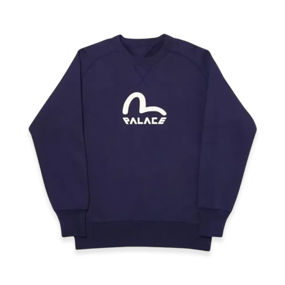 PALACE x Evisu Reversible Crew "Navy"