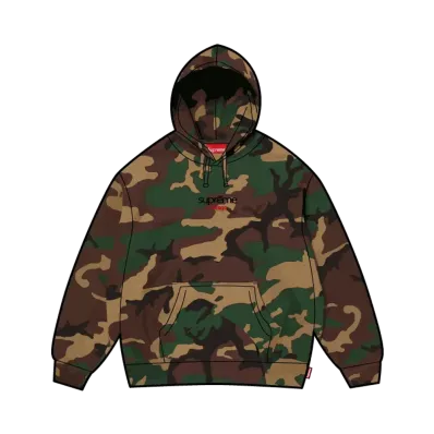 Supreme Classic Logo Shop Hooded Sweatshirt (Chicago) "Camo"