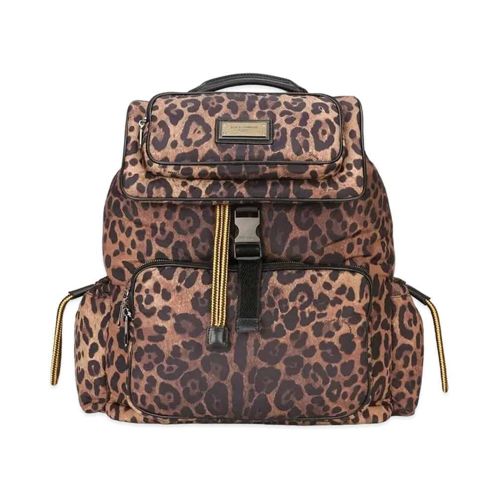 Dolce&Gabbana Sicily Backpack Quilting Nylon Leopard Print "Leopard"
