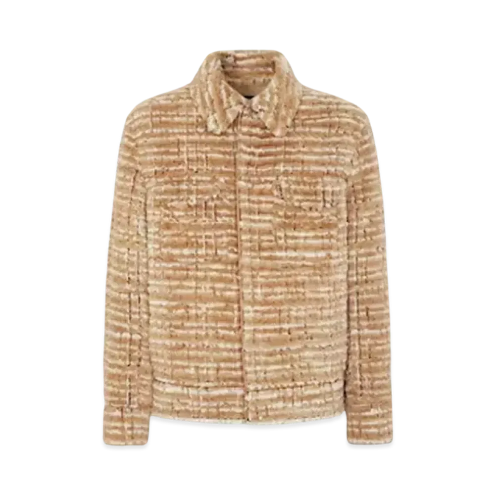FENDI Men's Jacket Leather & Mink "Brown"
