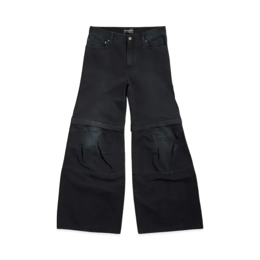 BALENCIAGA Women's Flared Cargo Pants "Black"