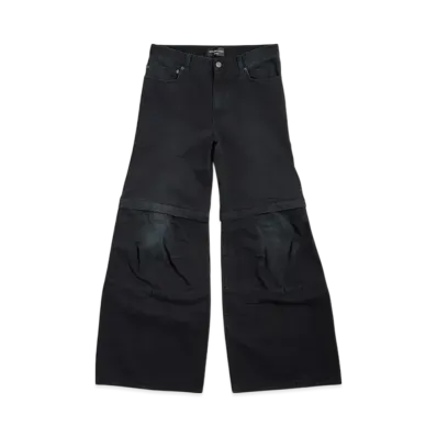 BALENCIAGA Women's Flared Cargo Pants "Black"