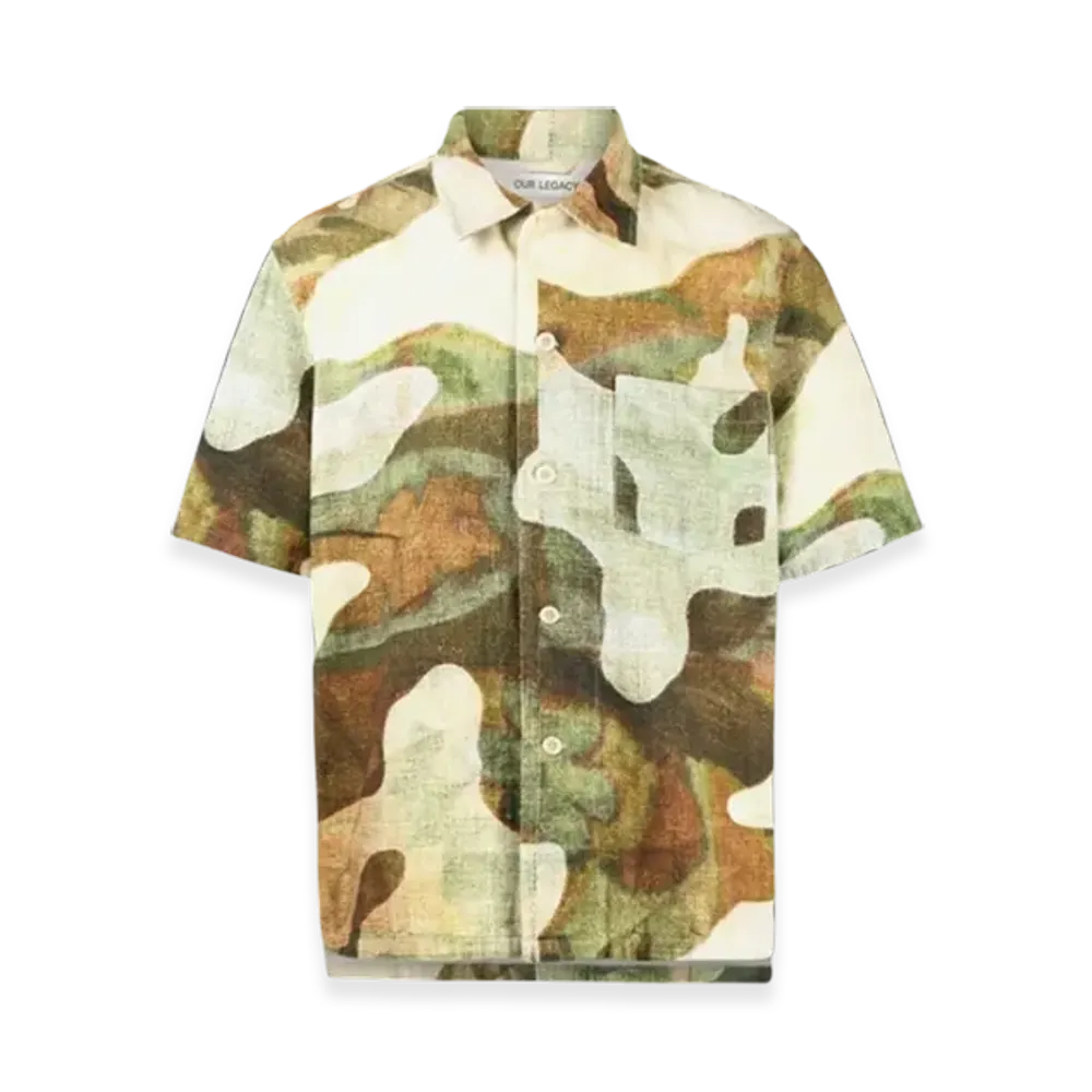 OUR LEGACY Shortsleeve Box Shirt "Camo Print"