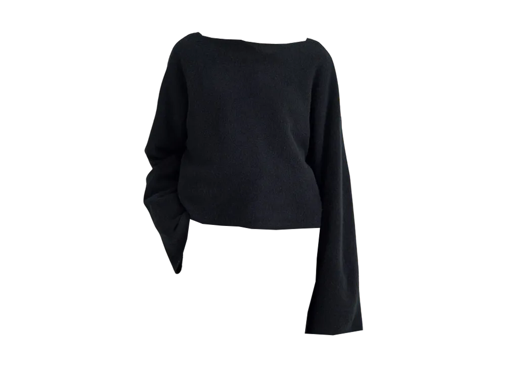 T.T Taiga Takahashi Women's Cashmere Bateau Neck Pullover "Black"