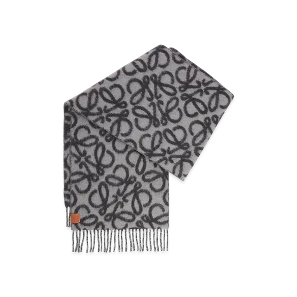 LOEWE Anagram Scarf "Black/Grey"