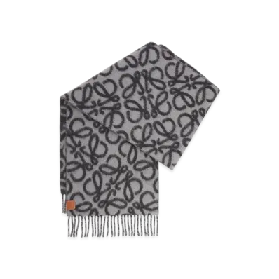 LOEWE Anagram Scarf "Black/Grey"