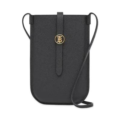 Burberry Anne Leather Phone Case Shoulder Bag "Black"