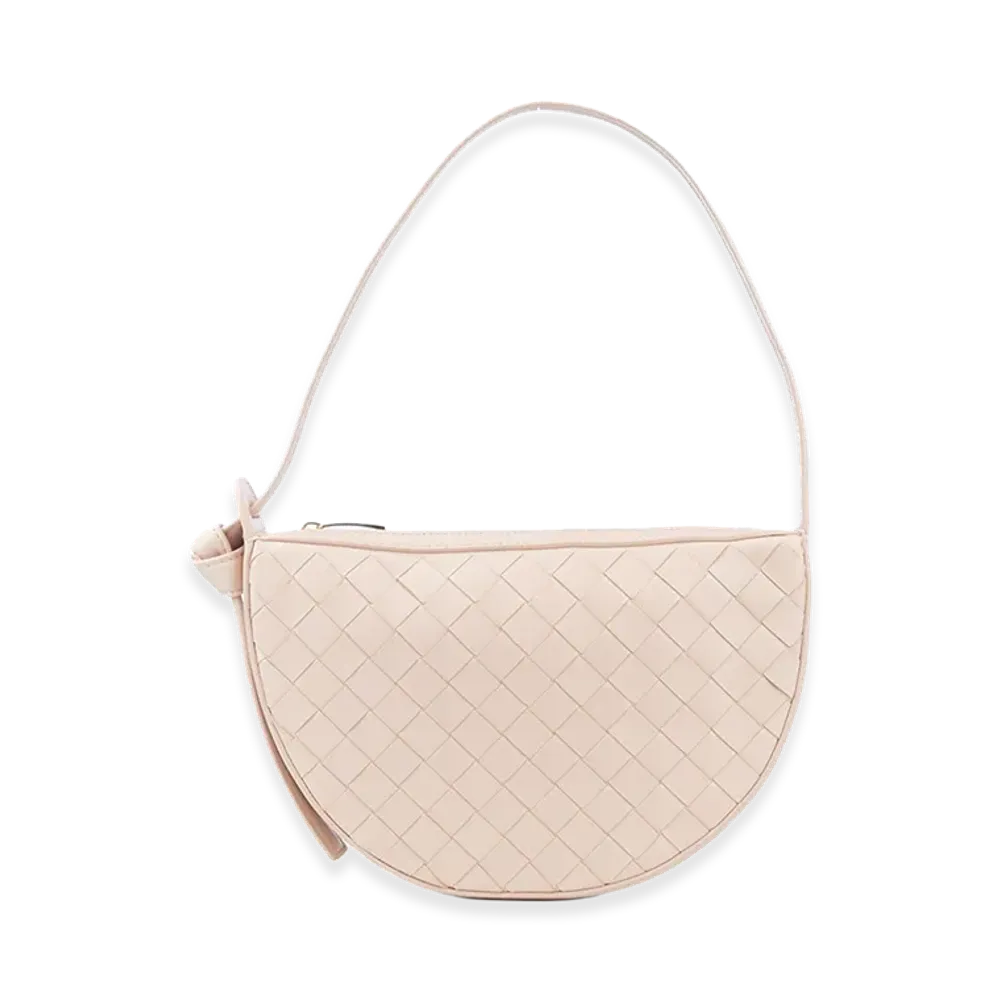 Bottega Veneta Women's Leather Mini Sunrise Shoulder Bag "Light Pink"