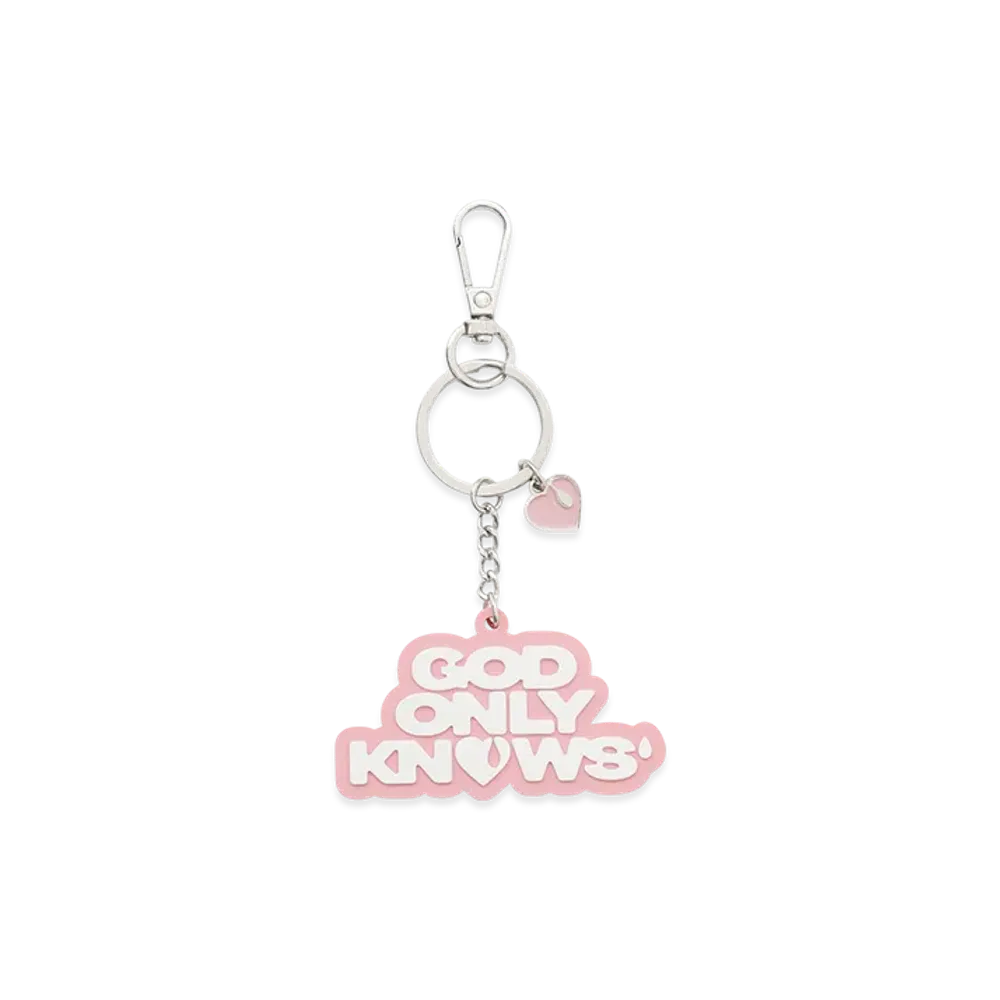 GOD ONLY KNOWS Logo Key Ring "Pink"