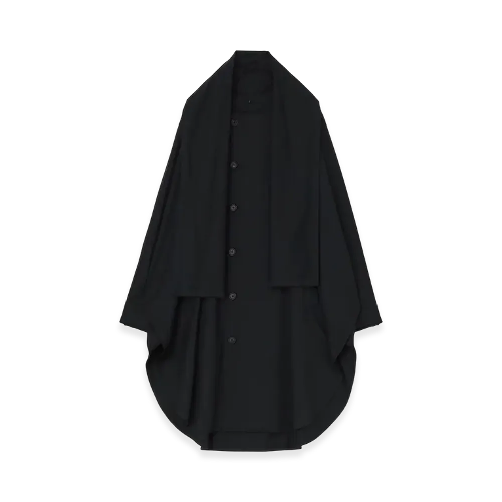 S'YTE T/W Gabardine Stole Collar Big Silhouette Coat "Black"