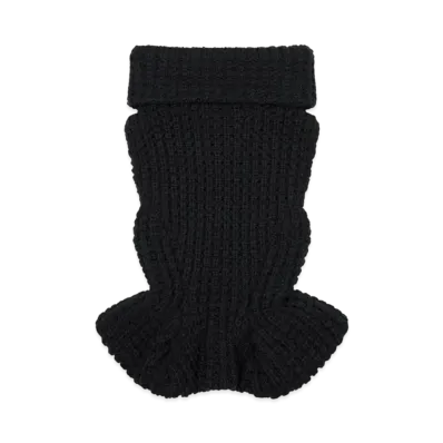 GIVENCHY Slim Fit Peplum Top In Waffle Wool "Black"