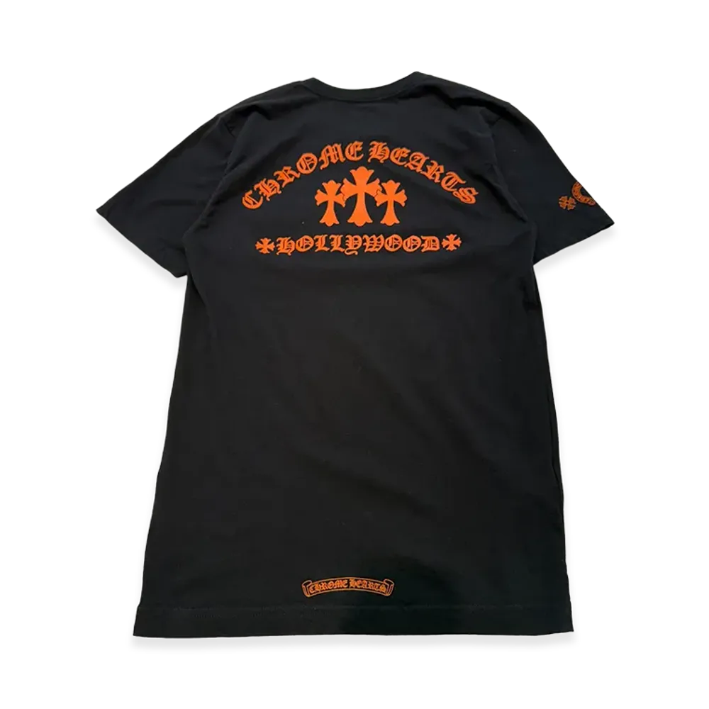 Chrome Hearts King Taco 3 Cemetery Cross Print T-Shirt "Black/Orange"