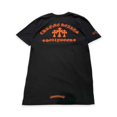 Chrome Hearts King Taco 3 Cemetery Cross Print T-Shirt "Black/Orange"