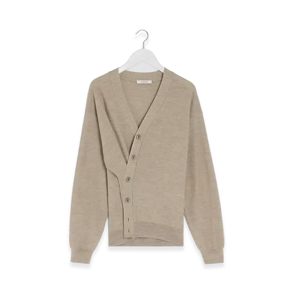 LEMAIRE Women's Twisted Relaxed Cardigan "Light Taupe"