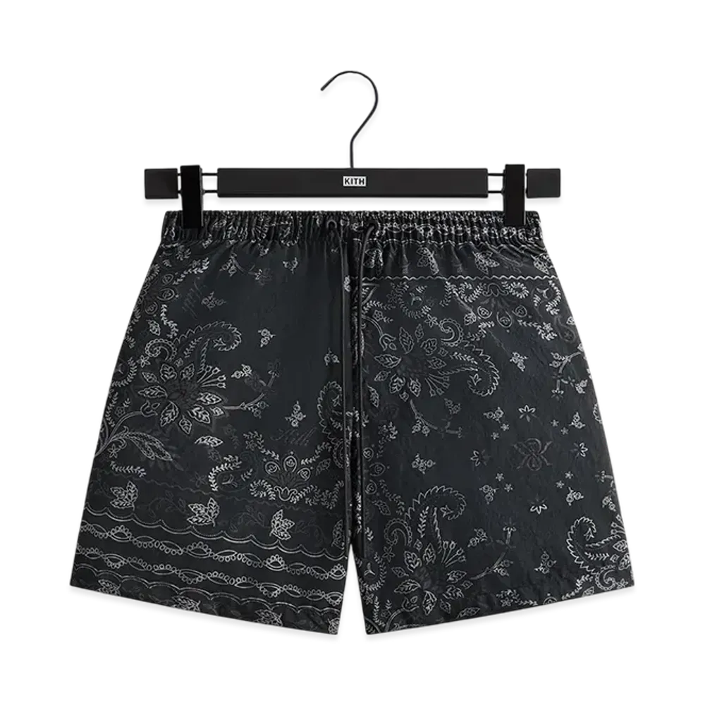 Kith Panelled Bandana Ashton Swim Short "Black"
