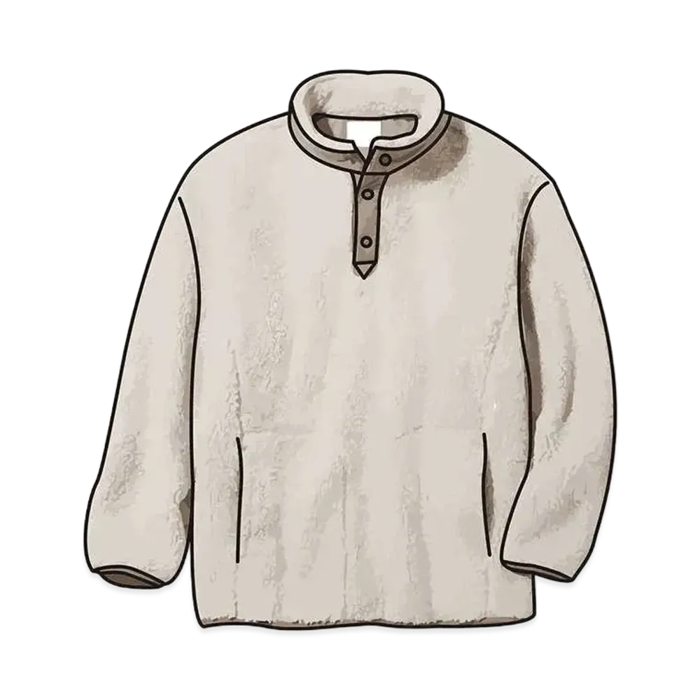 Uniqlo White Mountaineering Fleece Oversize Pullover "Natural"