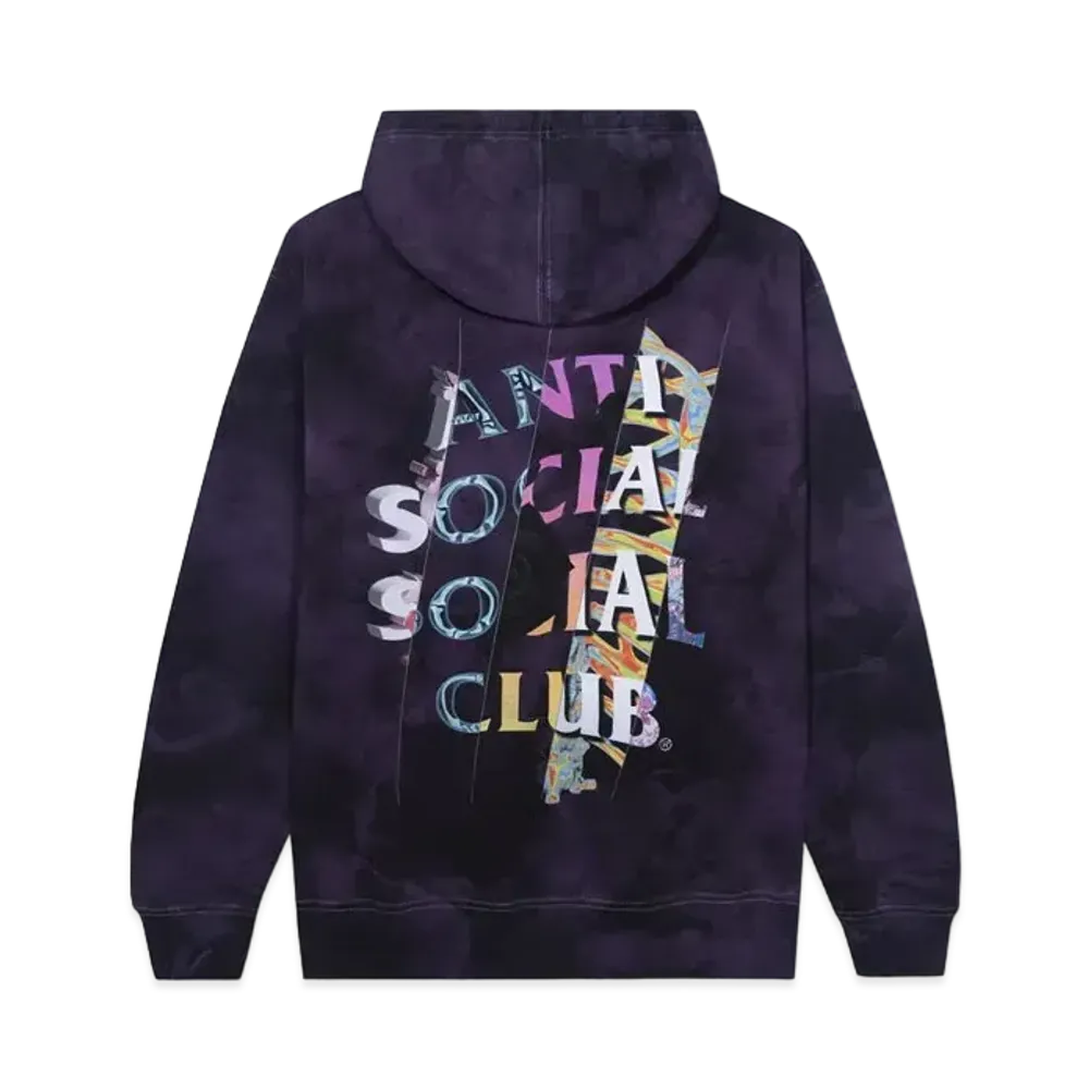 ANTI SOCIAL SOCIAL CLUB FA22 Dissociative Black/Purple Tie Dye Hoodie "Purple"
