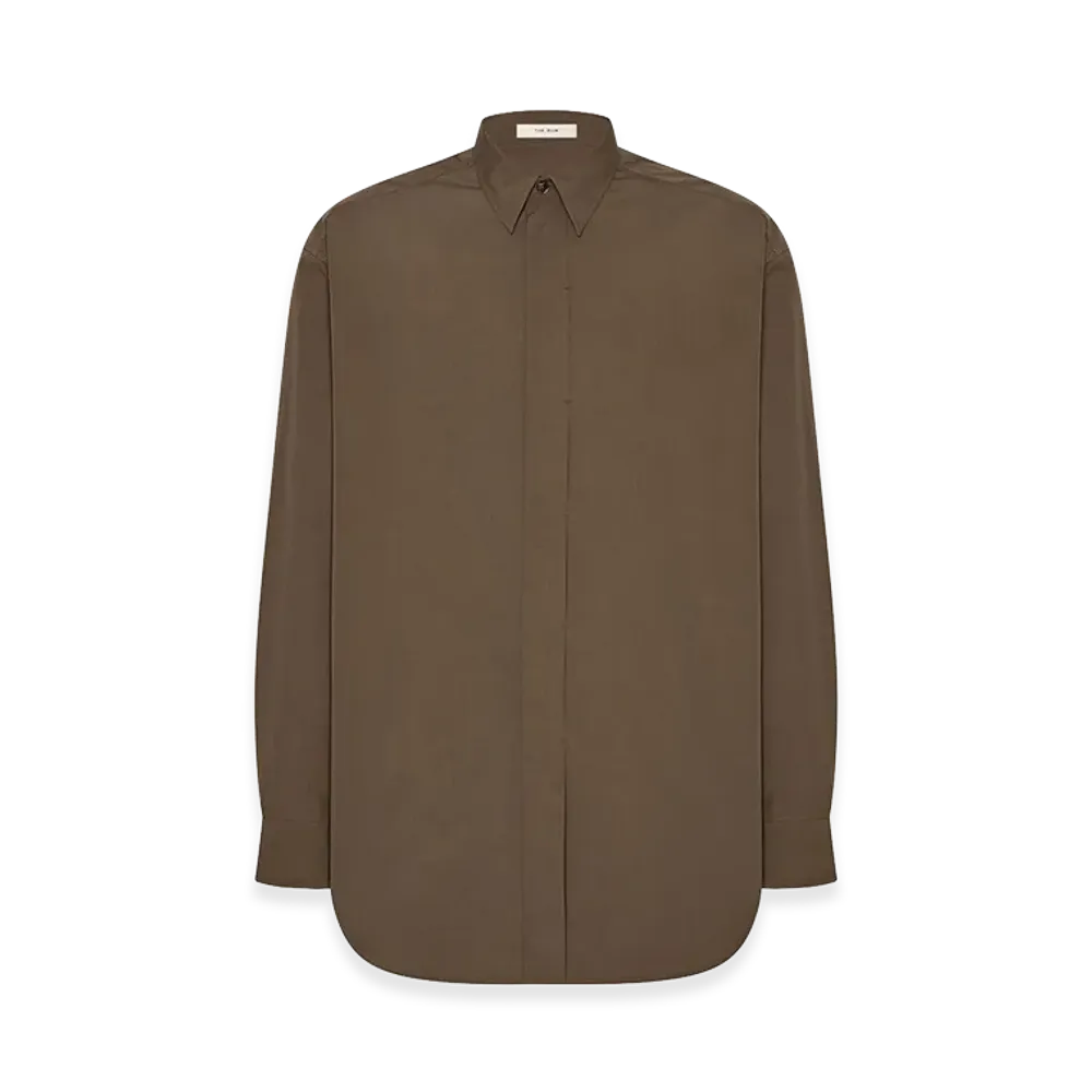 The Row Nilo Cotton Shirt "Nut Brown"