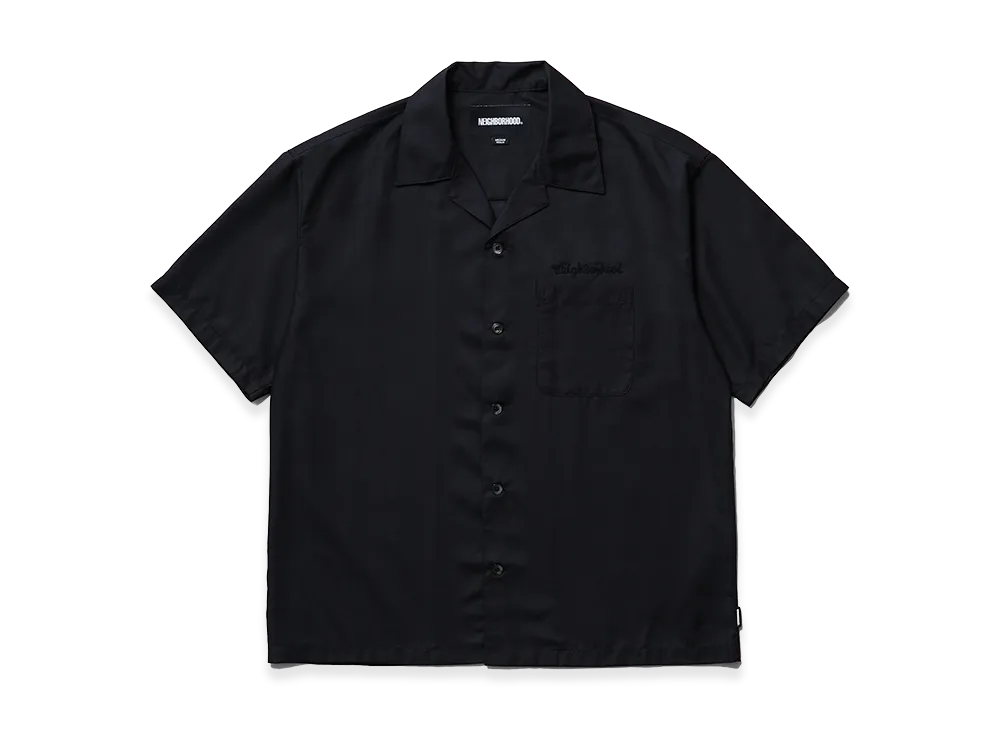 NEIGHBORHOOD Solid Color Hawaiian Shirt SS "Black"