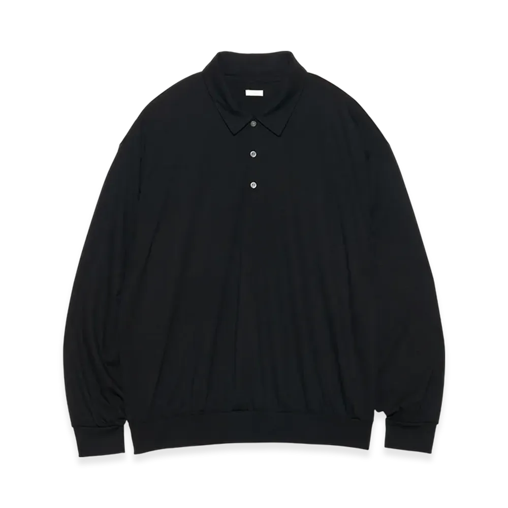nanamica Wool L/S Polo "Black"