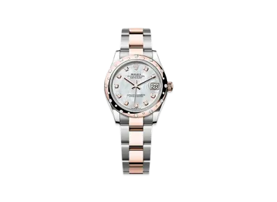 ROLEX Datejust 31mm Oystersteel & Everose Gold Diamond 278341RBR "White Mother-of-Pearl"