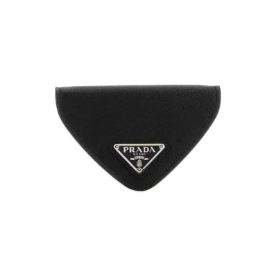 PRADA Leather Coin Purse "Black"