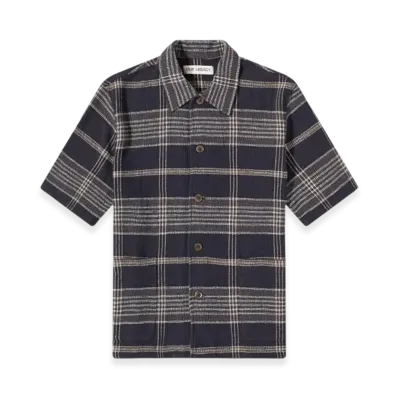 OUR LEGACY Elder Short Sleeve Shirt "Navy Summer Plaid"