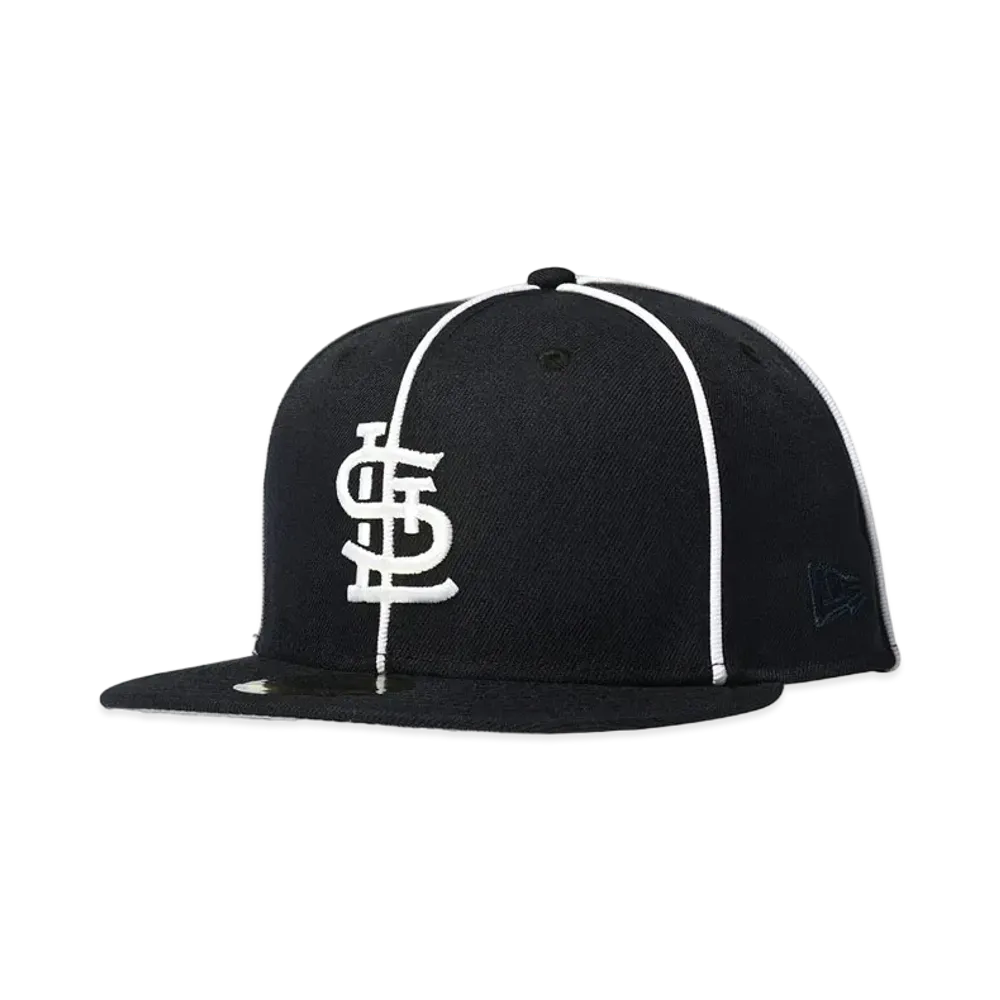 NEW ERA St.LOUIS CARDINALS PIPING 59FIFTY "NAVYxWHITE"