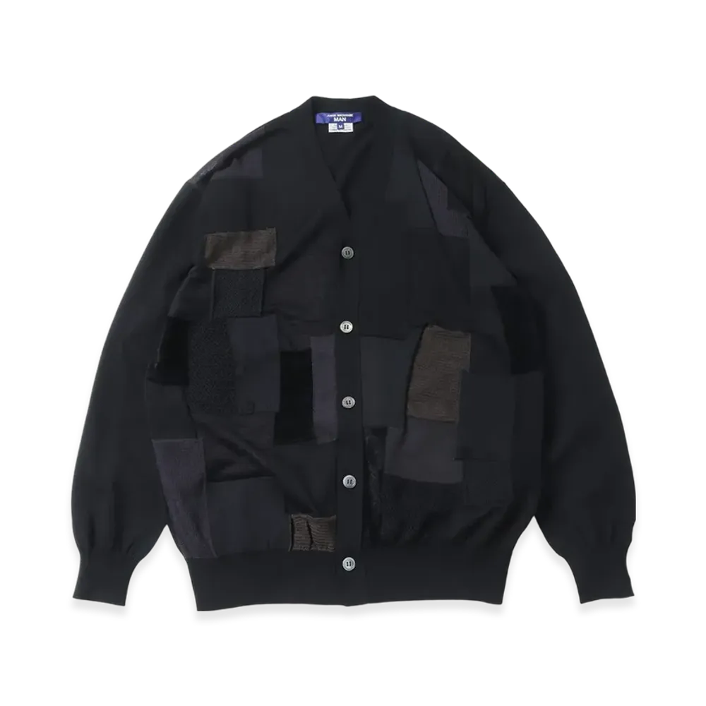 JUNYA WATANABE MAN Multi-Material Mix Intarsia Pattern "Black"