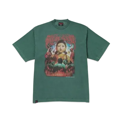 NETFLIX Squid Game Season 2 Original Graphic SS T-Shirt (YOUNG-HEE) "Green"