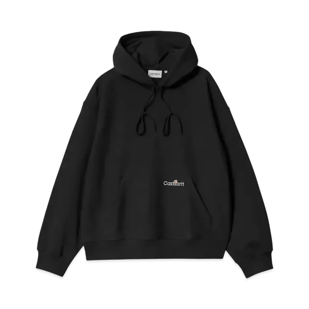 Carhartt WIP Hooded Label Script Sweat "Black"