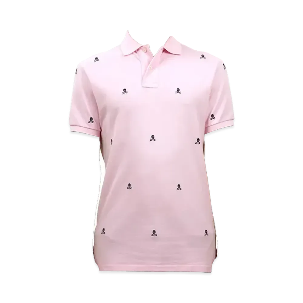 Polo Ralph Lauren Skull Custom Fit Cotton Mesh Polo "Pink"