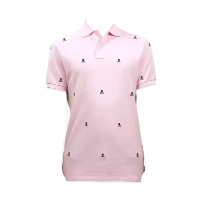Polo Ralph Lauren Skull Custom Fit Cotton Mesh Polo "Pink"