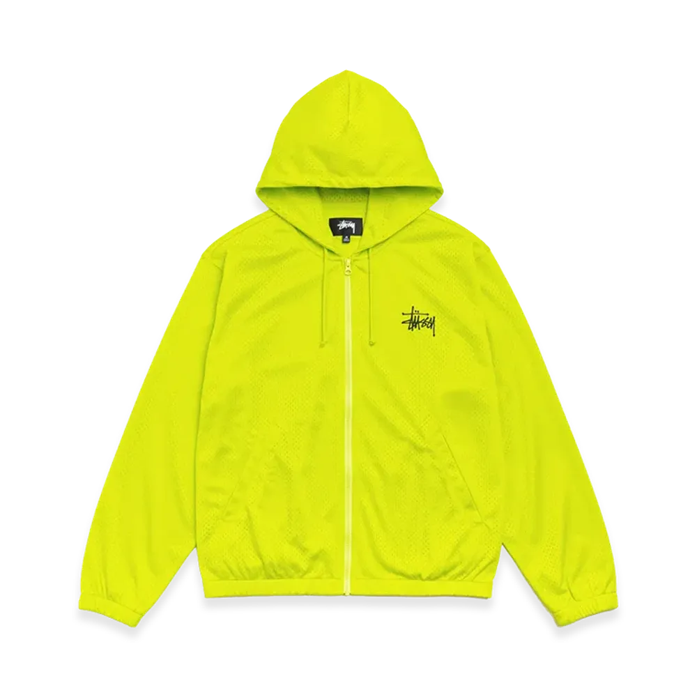 Stussy Athletic Mesh Zip Hoodie "Safety Green"