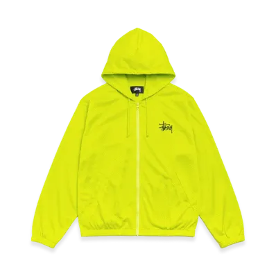 Stussy Athletic Mesh Zip Hoodie "Safety Green"
