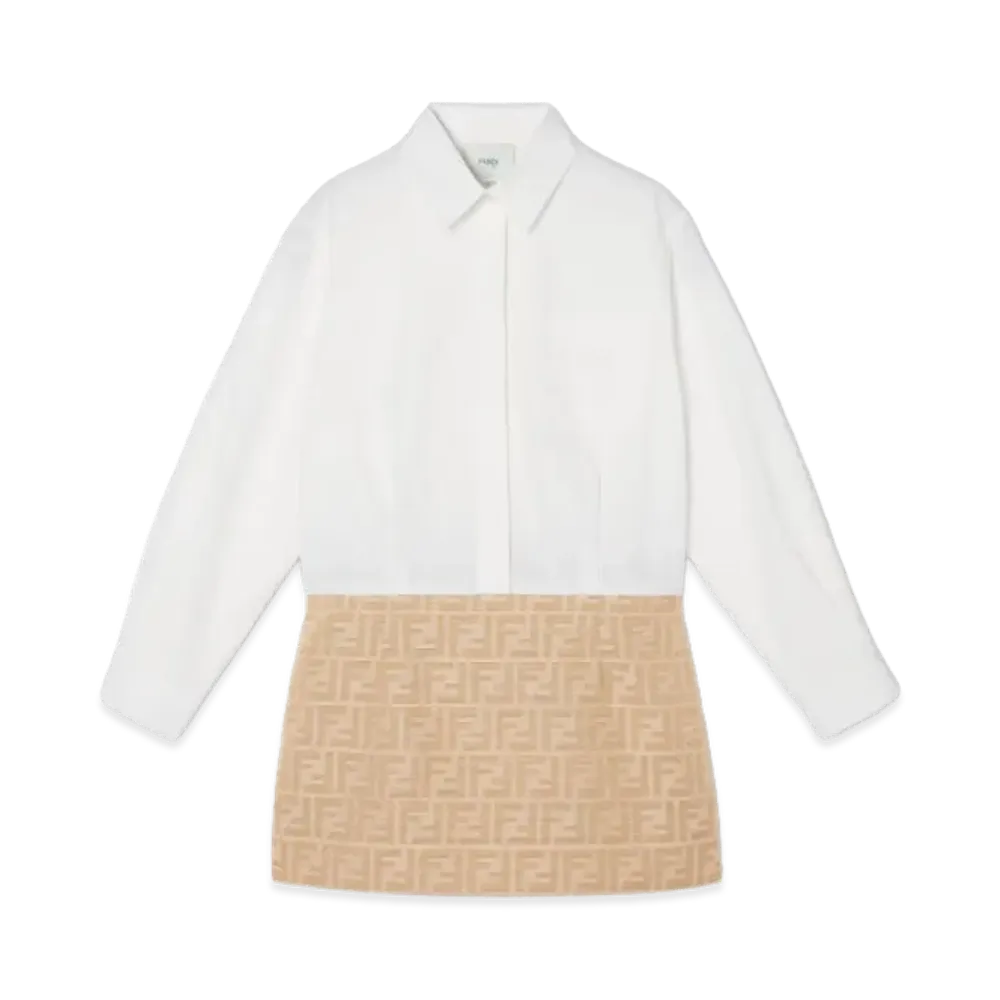 FENDI Kids Dresses "White/Beige"
