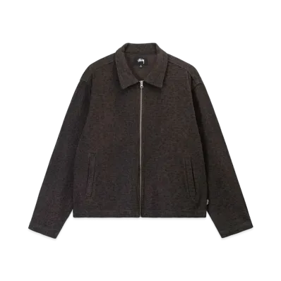 Stussy LEOPARD MESH ZIP JACKET "Brown"