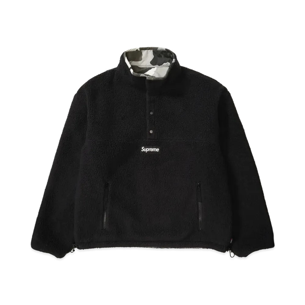 Supreme Polartec Shearling Reversible Pullover "Black"