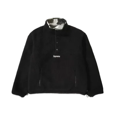 Supreme Polartec Shearling Reversible Pullover "Black"