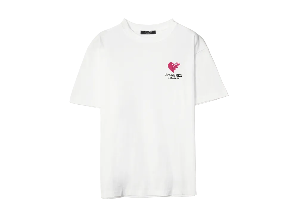 Arcade REX by ChroNoiR \ Vampire Heart by Kuzuha S/S T-shirt "WHITE"