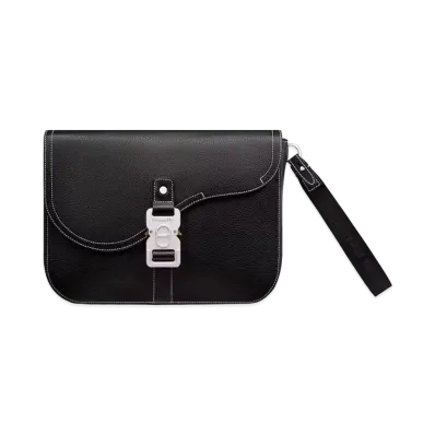 Dior Saddle A5 Pouch Grained Calfskin "Black"