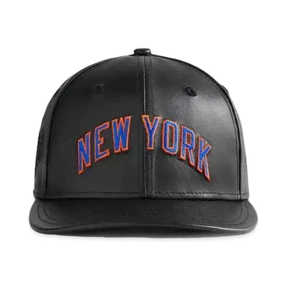 Kith x New Era x New York Knicks Leather 9FIFTY Snapback "Black"
