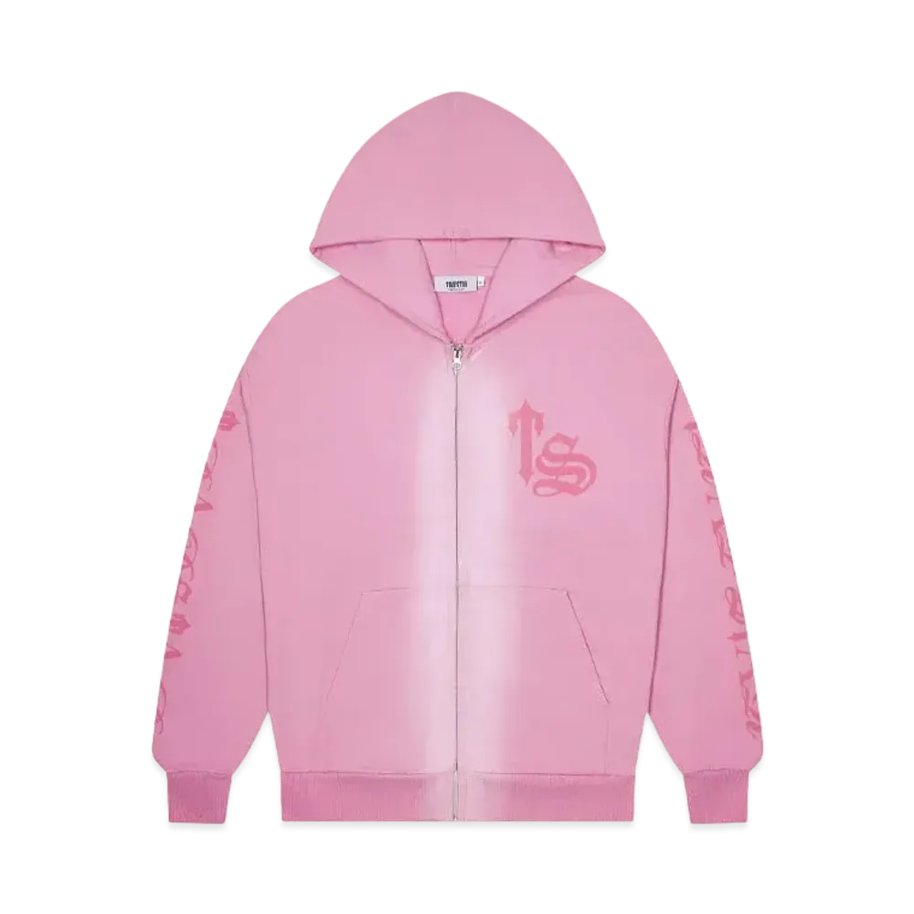 TRAPSTAR Script Spray Hoodie "Pink"