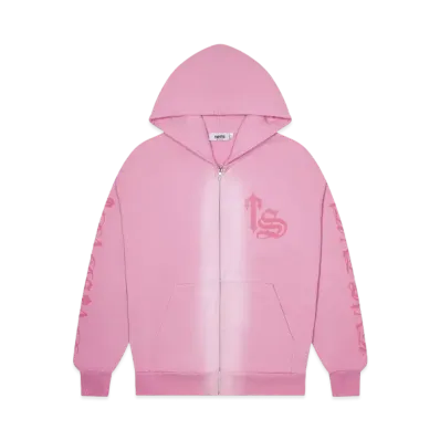 TRAPSTAR Script Spray Hoodie "Pink"