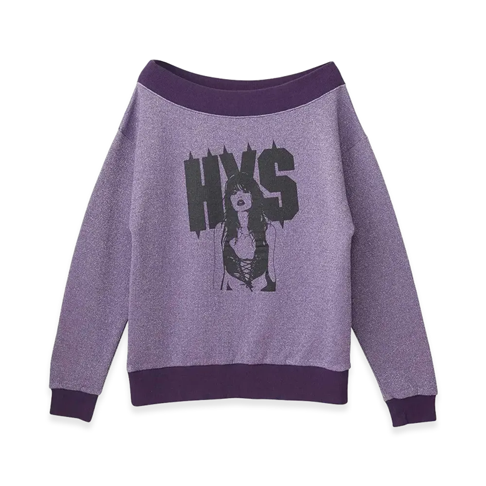 HYSTERIC GLAMOUR Women's HYSTERIC SPIKE LOGO WOMAN Sweatshirt "Purple"