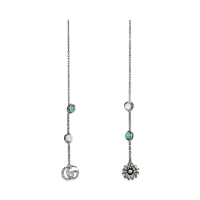 GUCCI Double G Flower Pendant Earrings