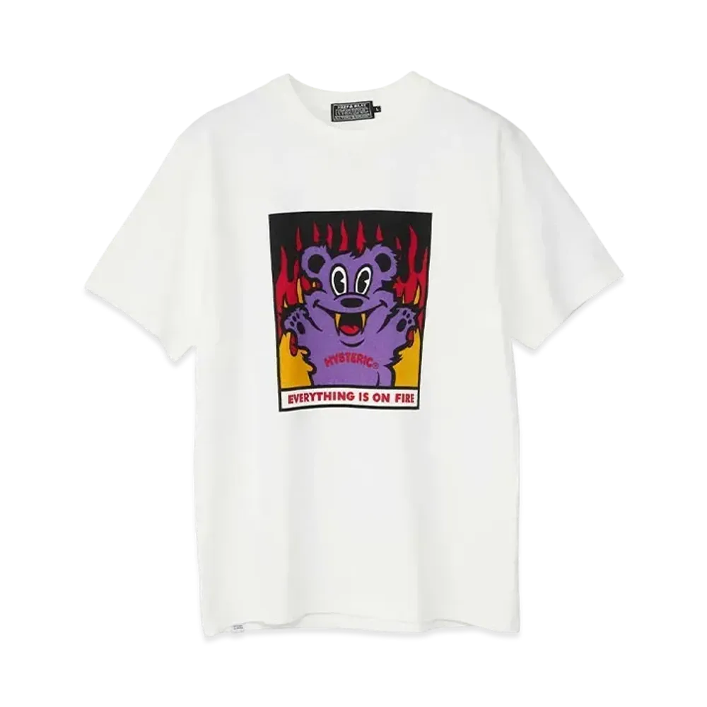 HYSTERIC GLAMOUR On Fire Tee "White"